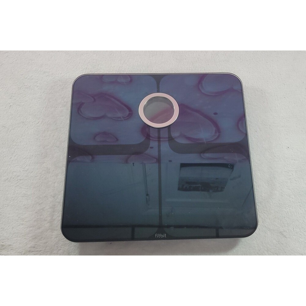 Fitbit Aria 2 Wi-Fi Smart Scale Black FB202BK BMI & Body Fat Tested Working